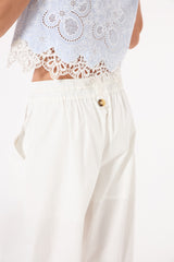 SK White Cotton Pants