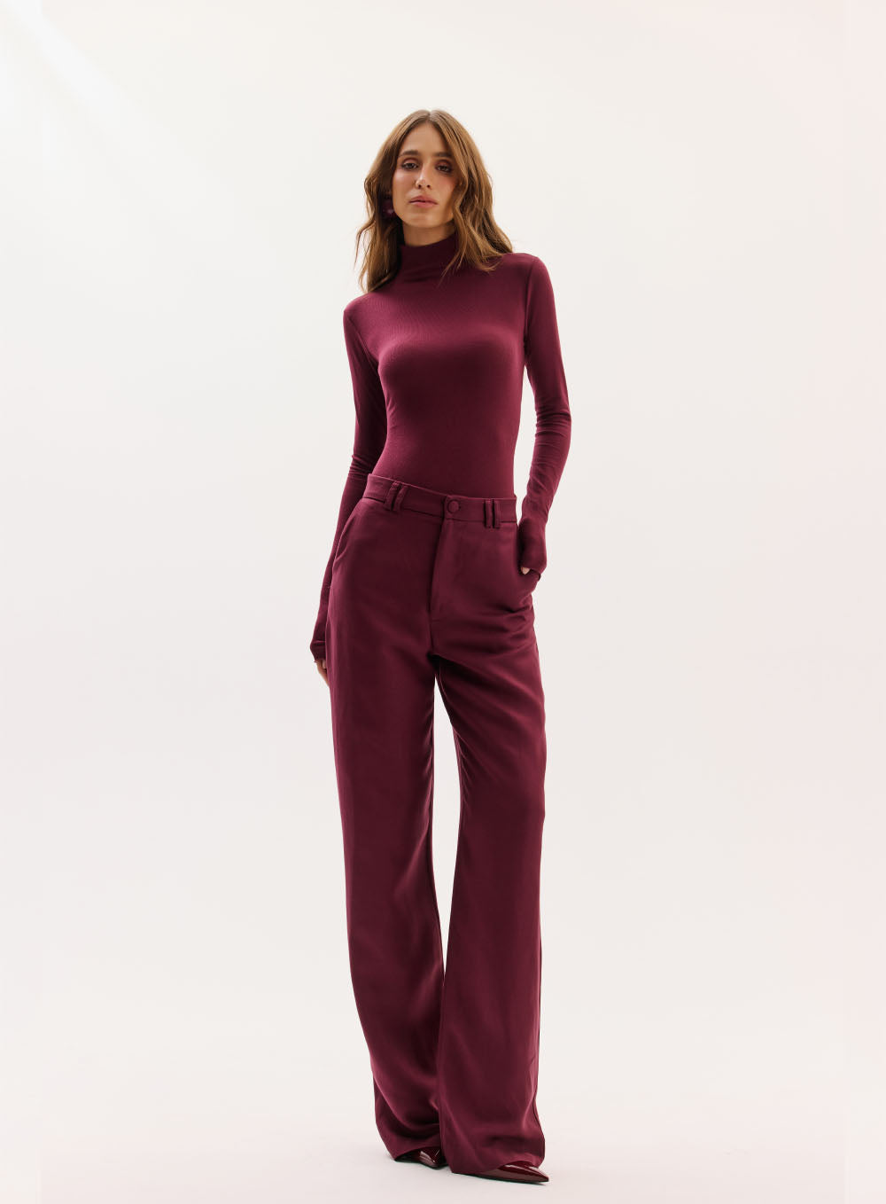 OS Neide Blouse - Burgundy Red
