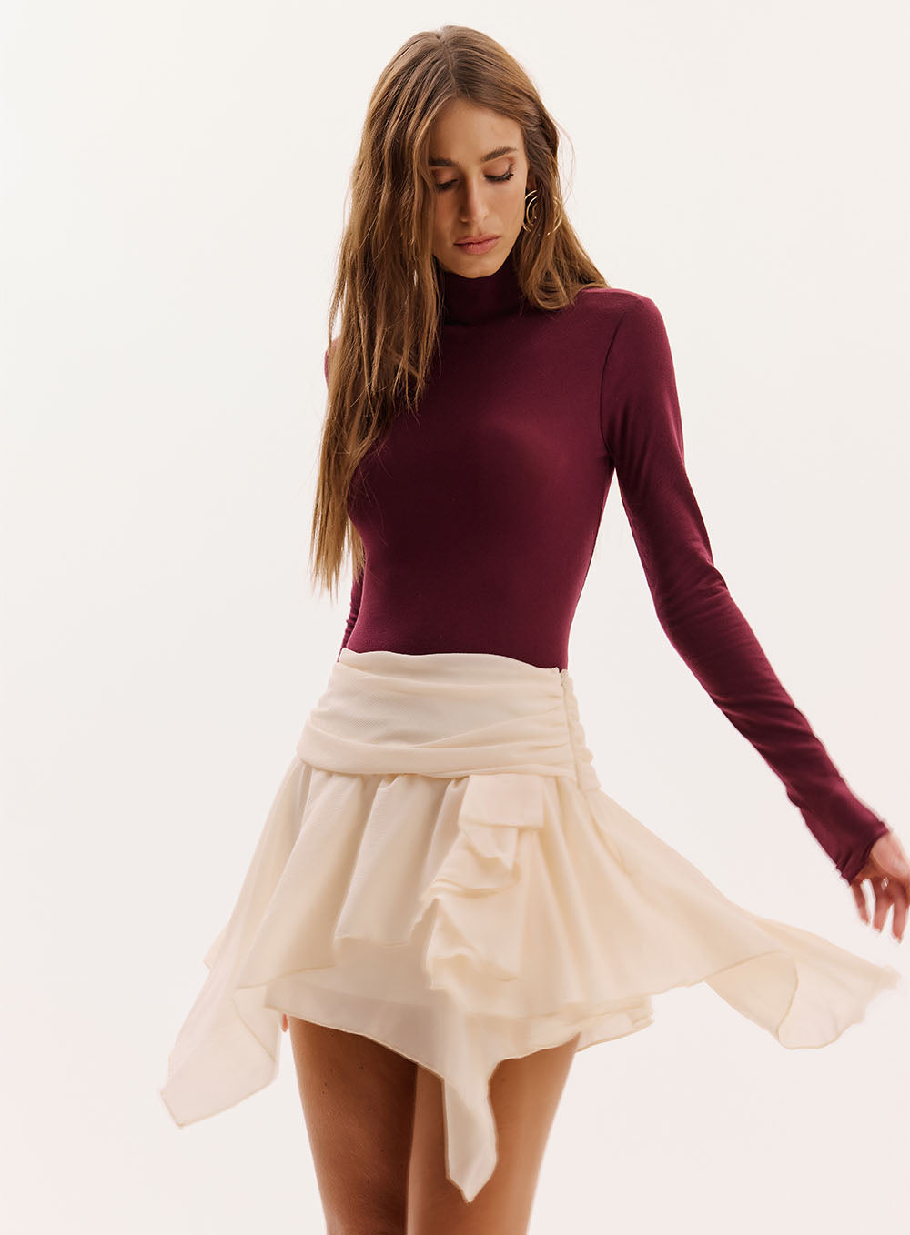 OS Neide Blouse - Burgundy Red