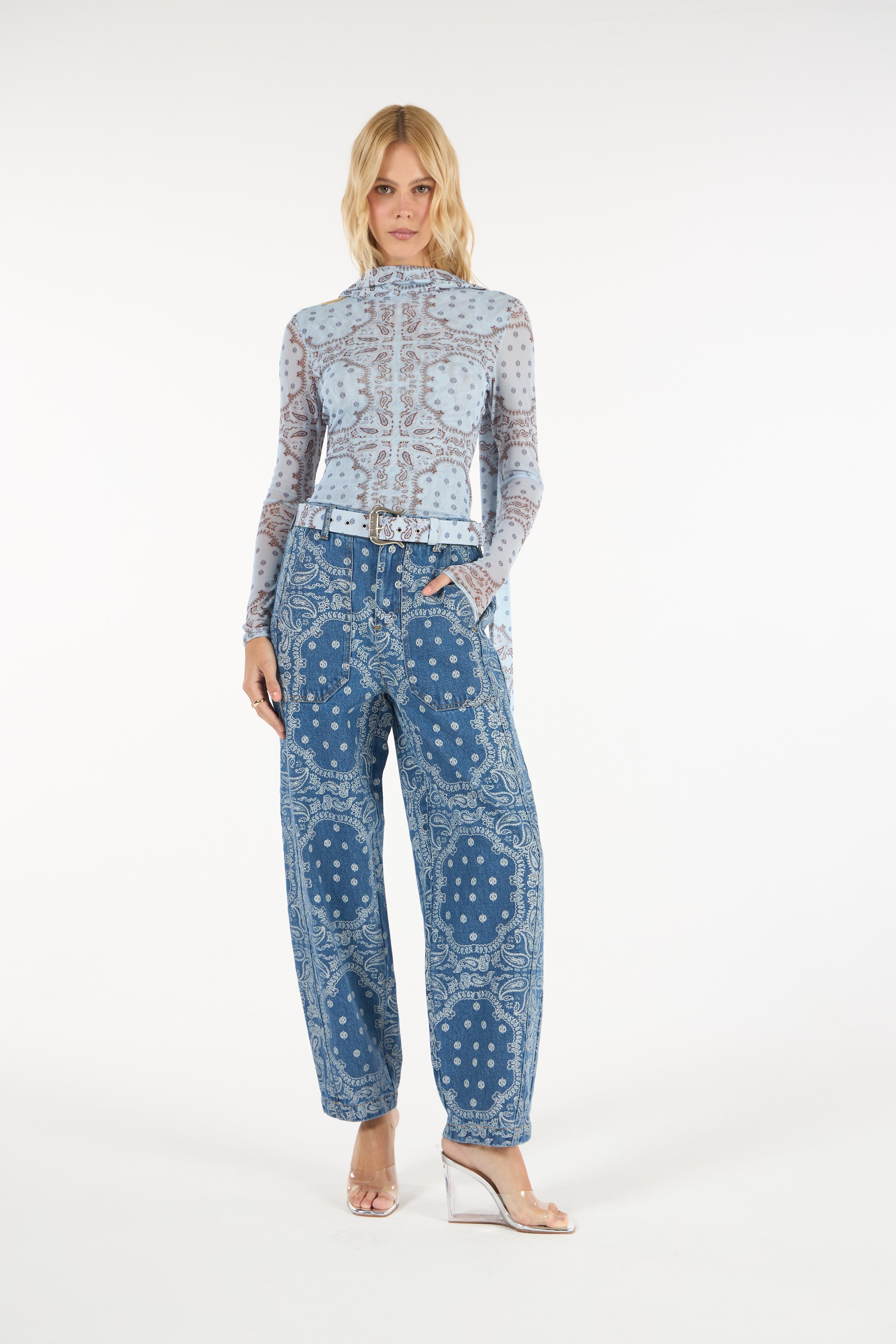 TD Blue Tulle Blouse