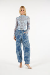 TD Blue Tulle Blouse