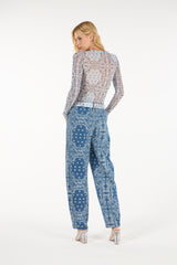 TD Blue Tulle Blouse