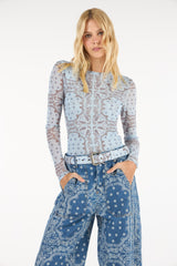 TD Blue Printed Belt
