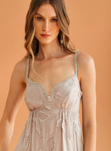 SK Maxi Midi Light Grey Dress