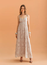 SK Maxi Midi Light Grey Dress