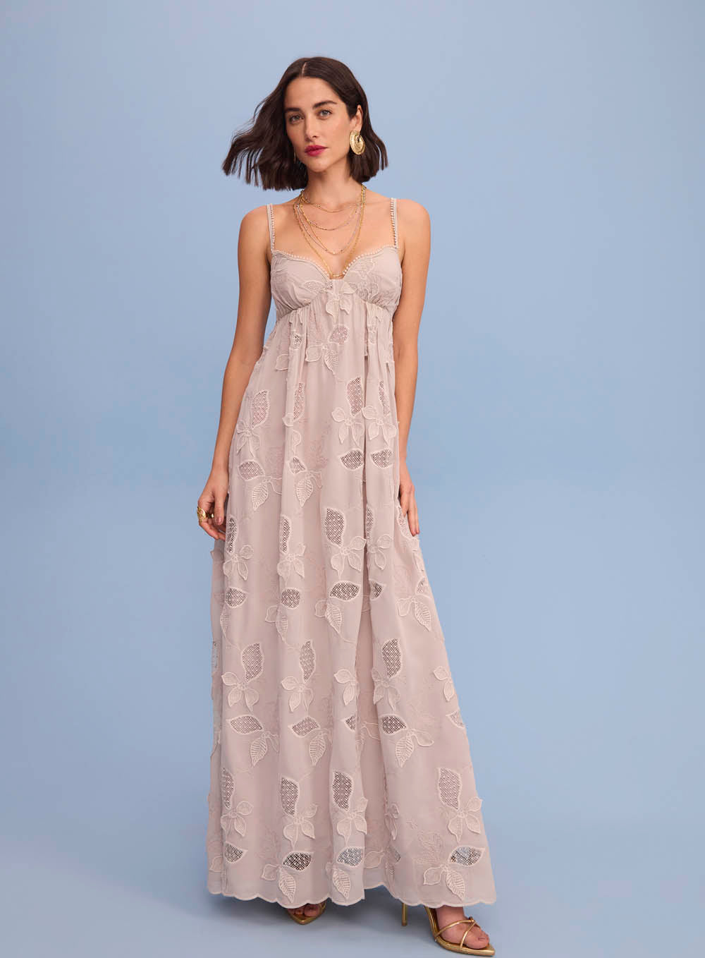 SK Maxi Midi Light Grey Dress