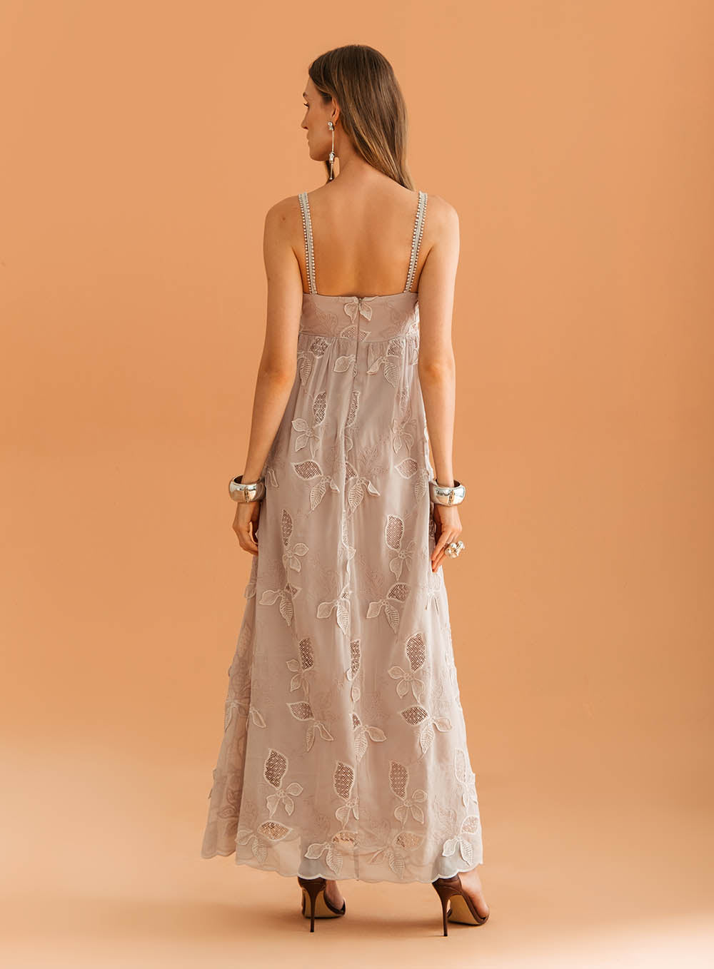 SK Maxi Midi Light Grey Dress