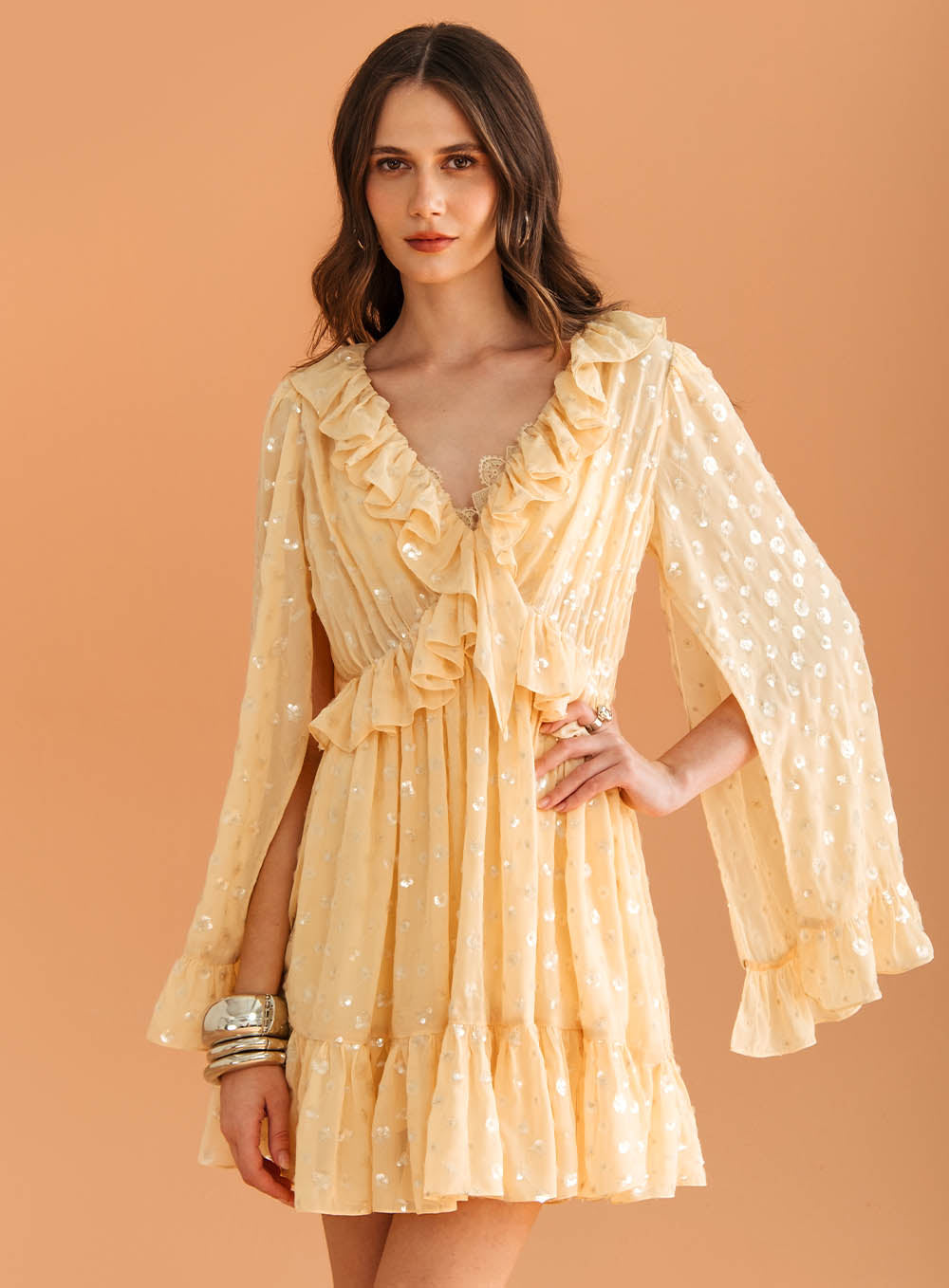 Sk Short Yellow Dress