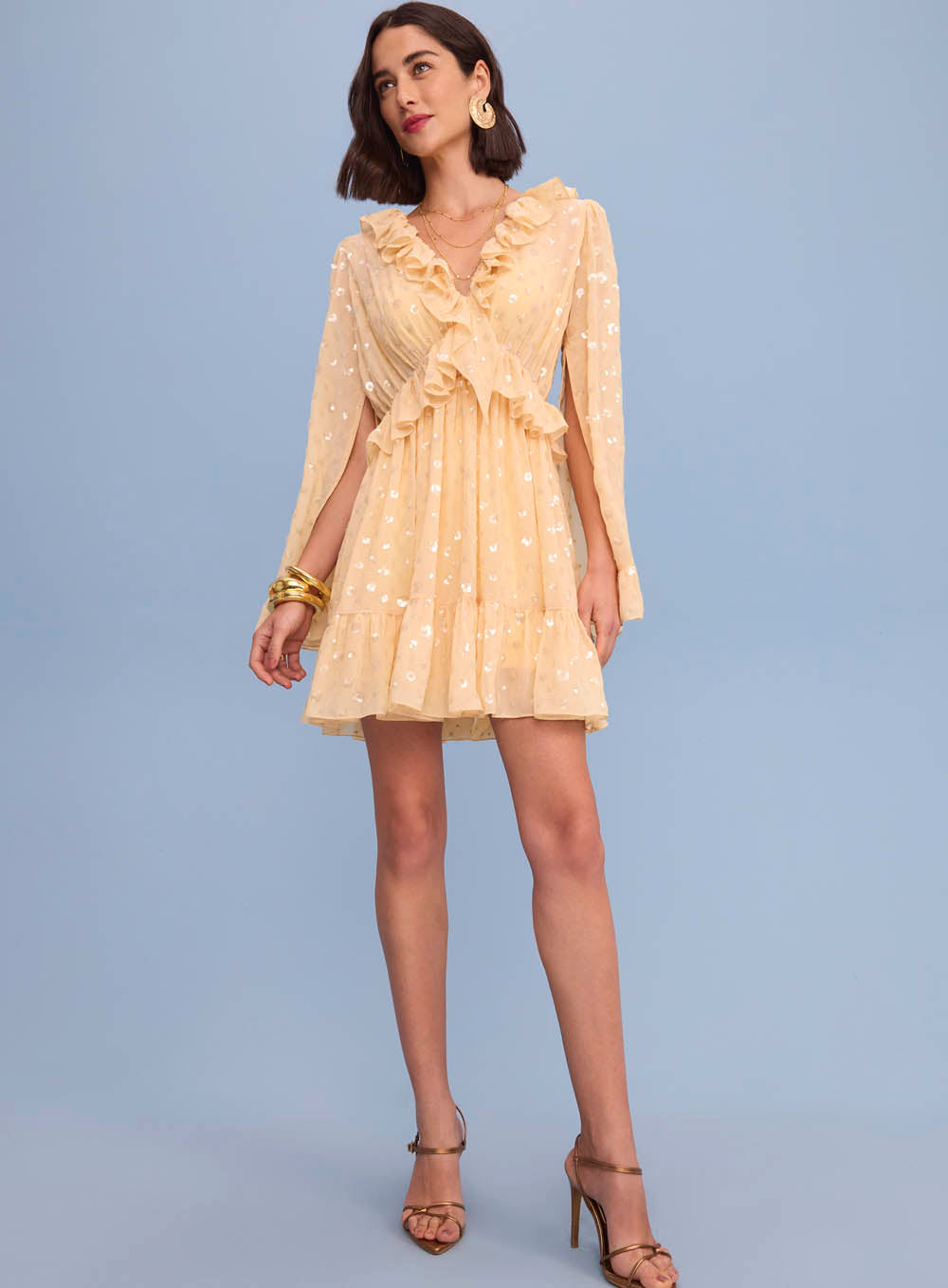 Sk Short Yellow Dress