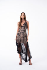 SK Black Lace Asymnetric Dress