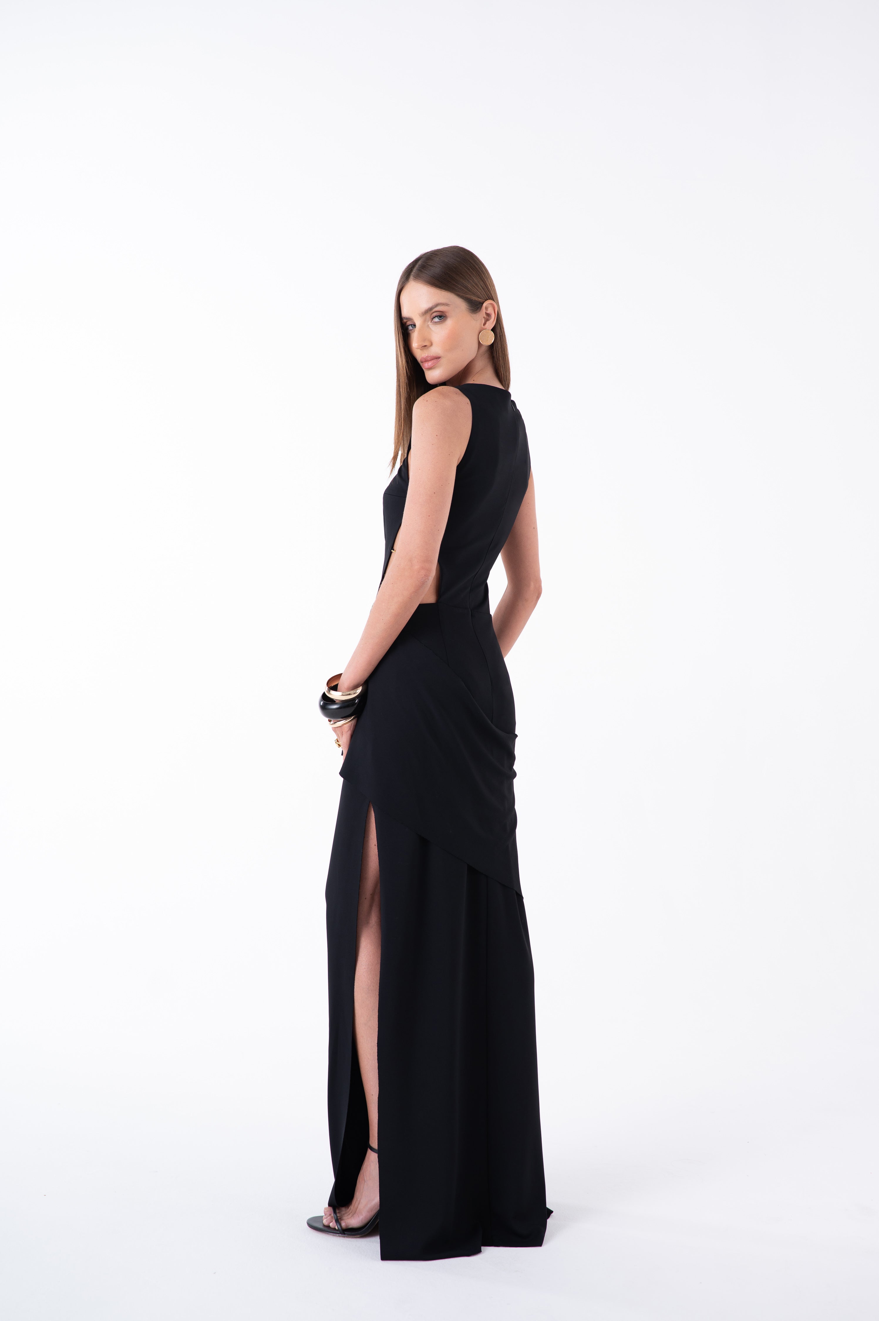 SK Black Long Dress