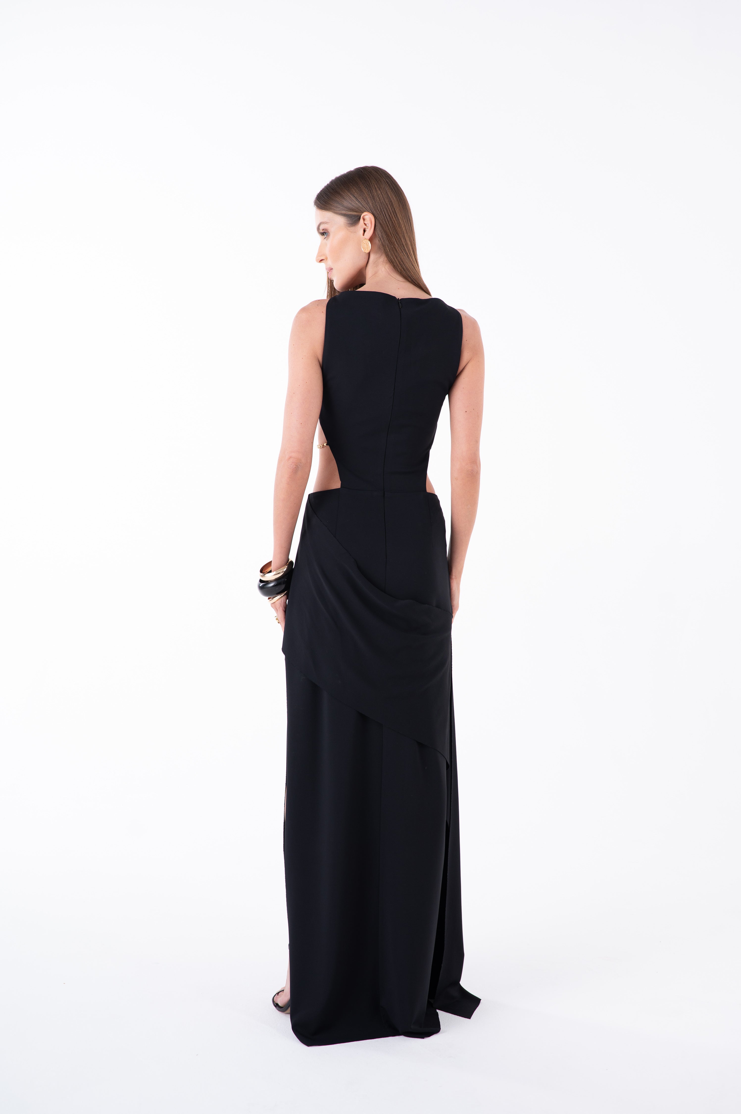 SK Black Long Dress