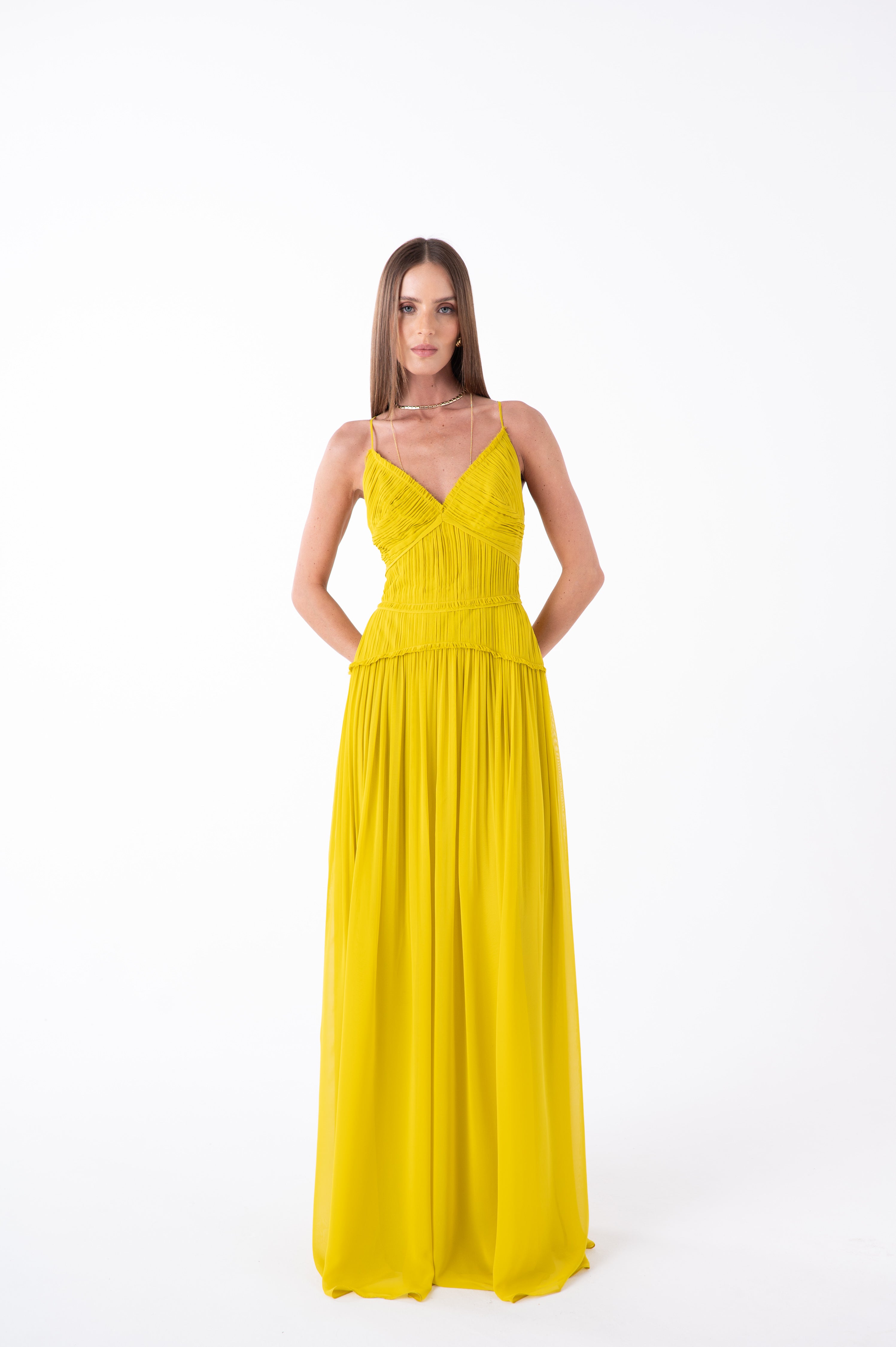 SK Yellow Long Dress