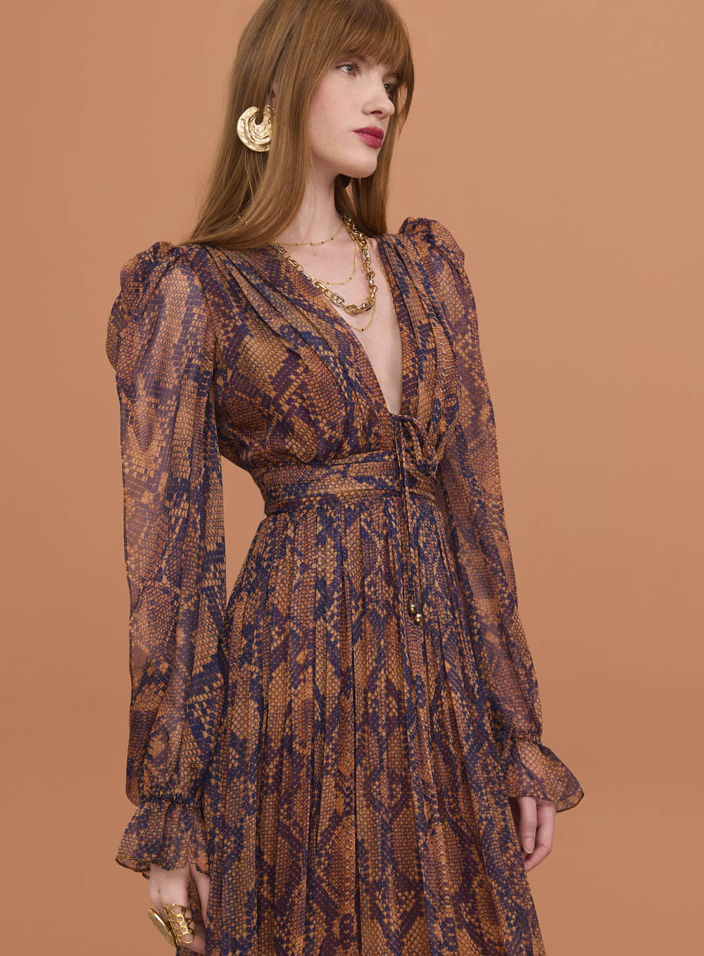 SK Snake Printed Dress