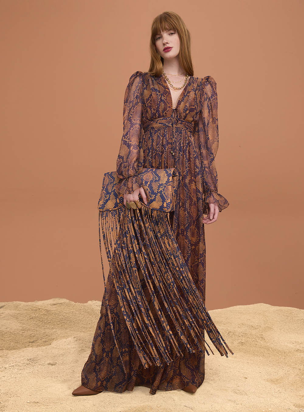 SK Snake Printed Dress