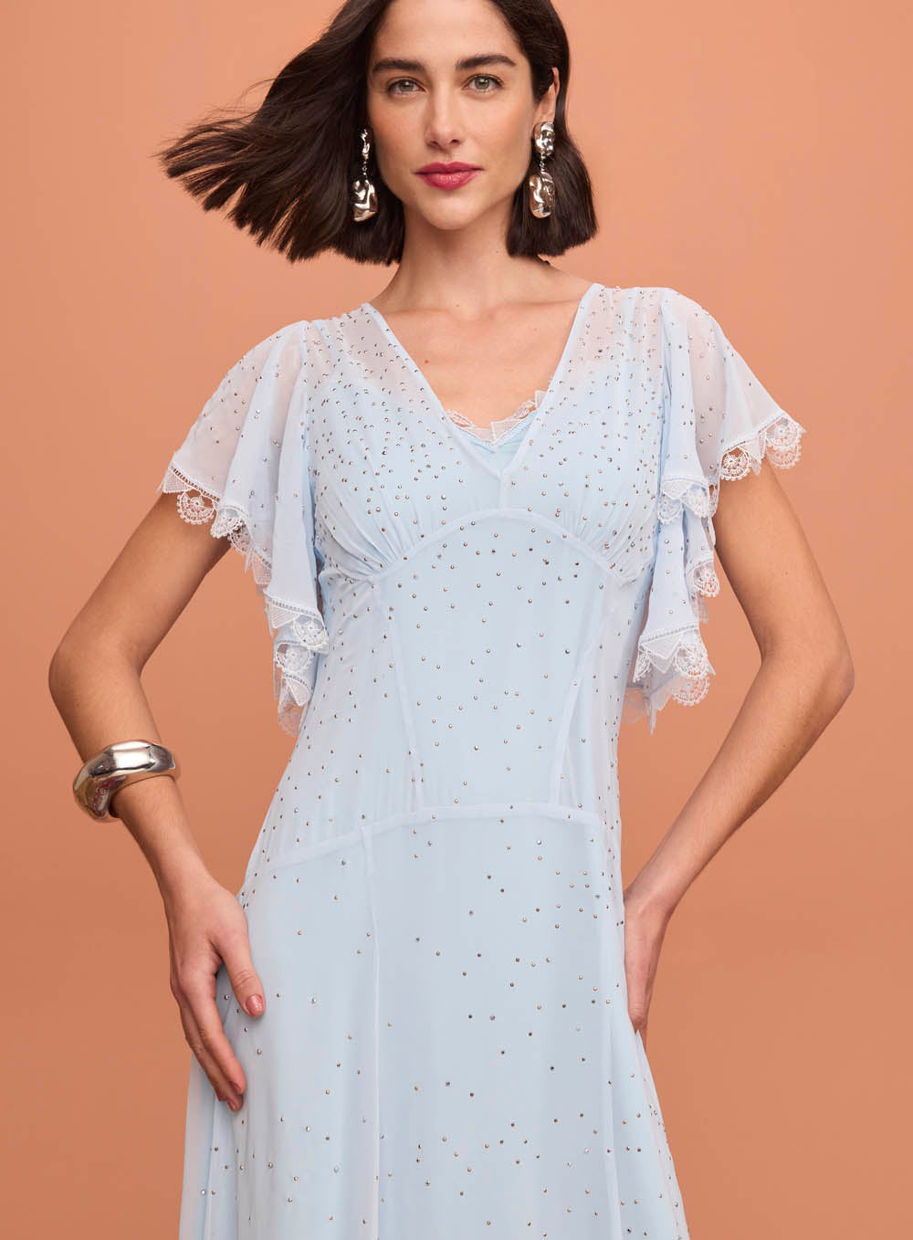 SK Long Blue Dress