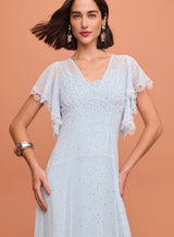SK Long Blue Dress