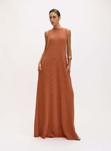 OS Brown Beatrice Dress