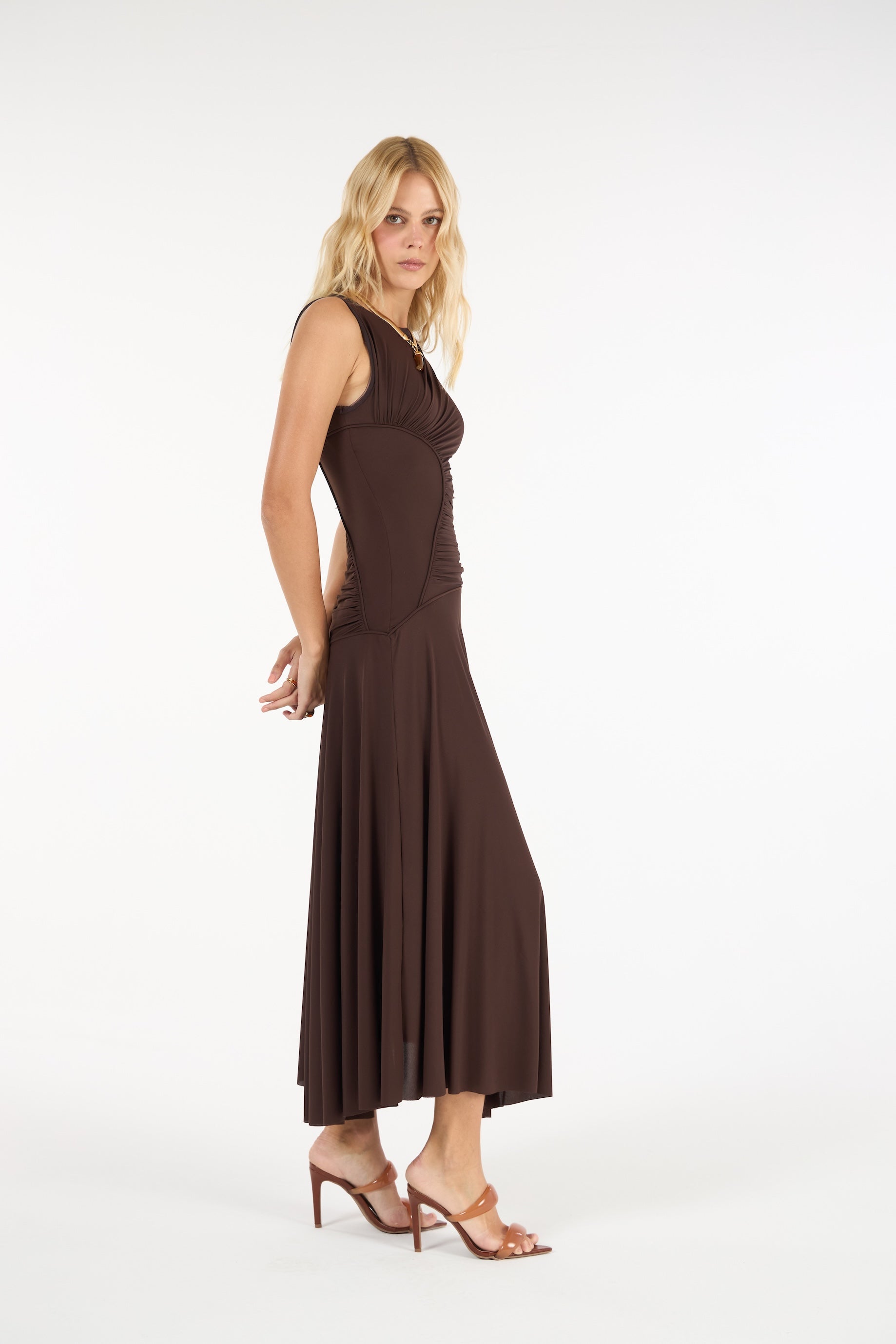 TD Brown Midi Dress