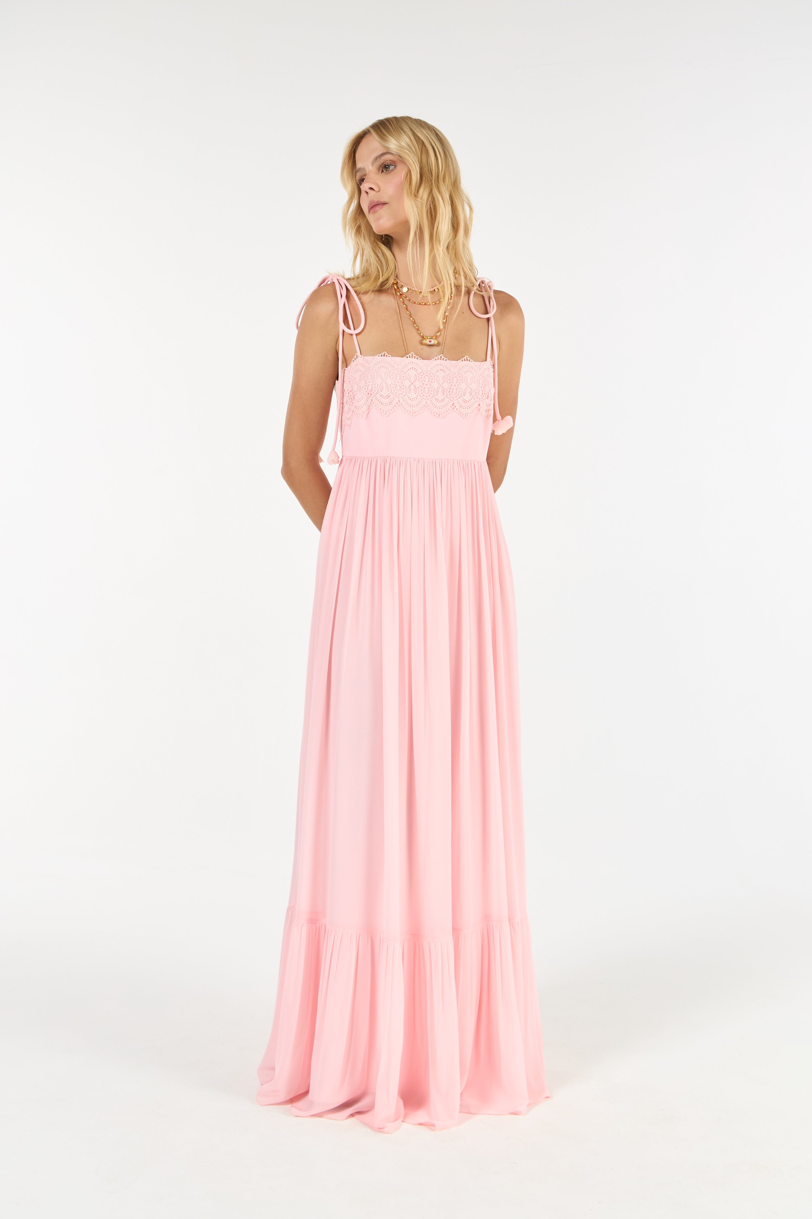 TD Pink Long Dress