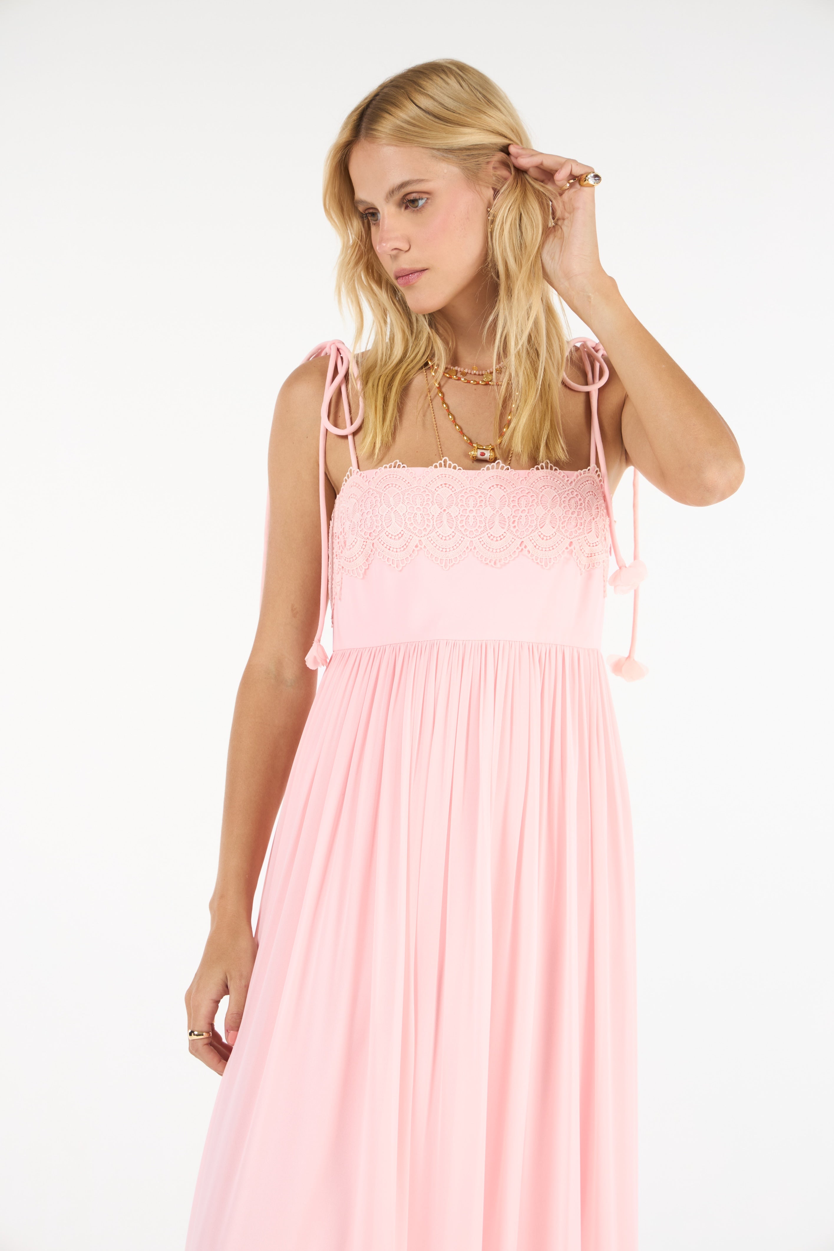 TD Pink Long Dress