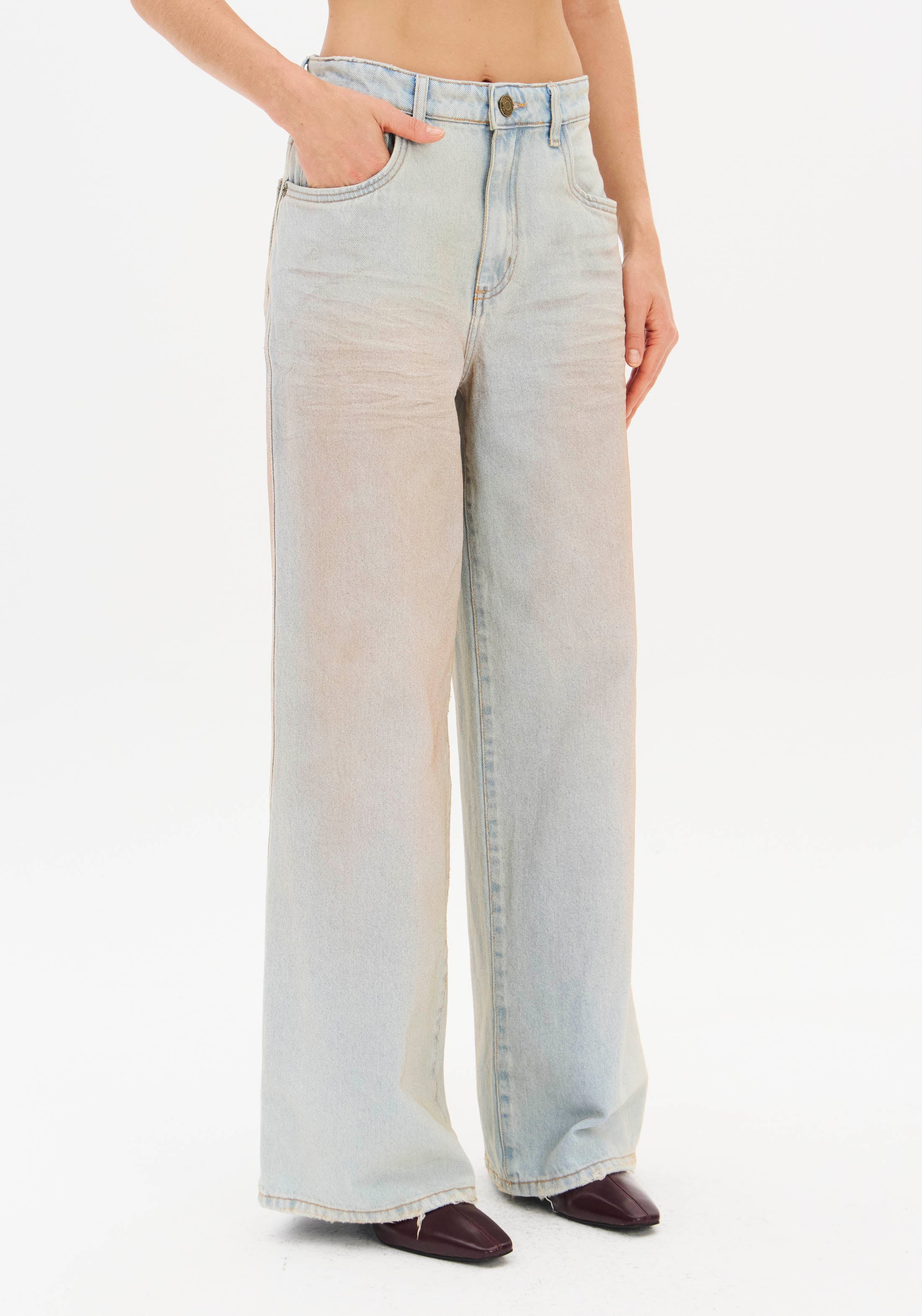 LP Light Washed Stained Jeans