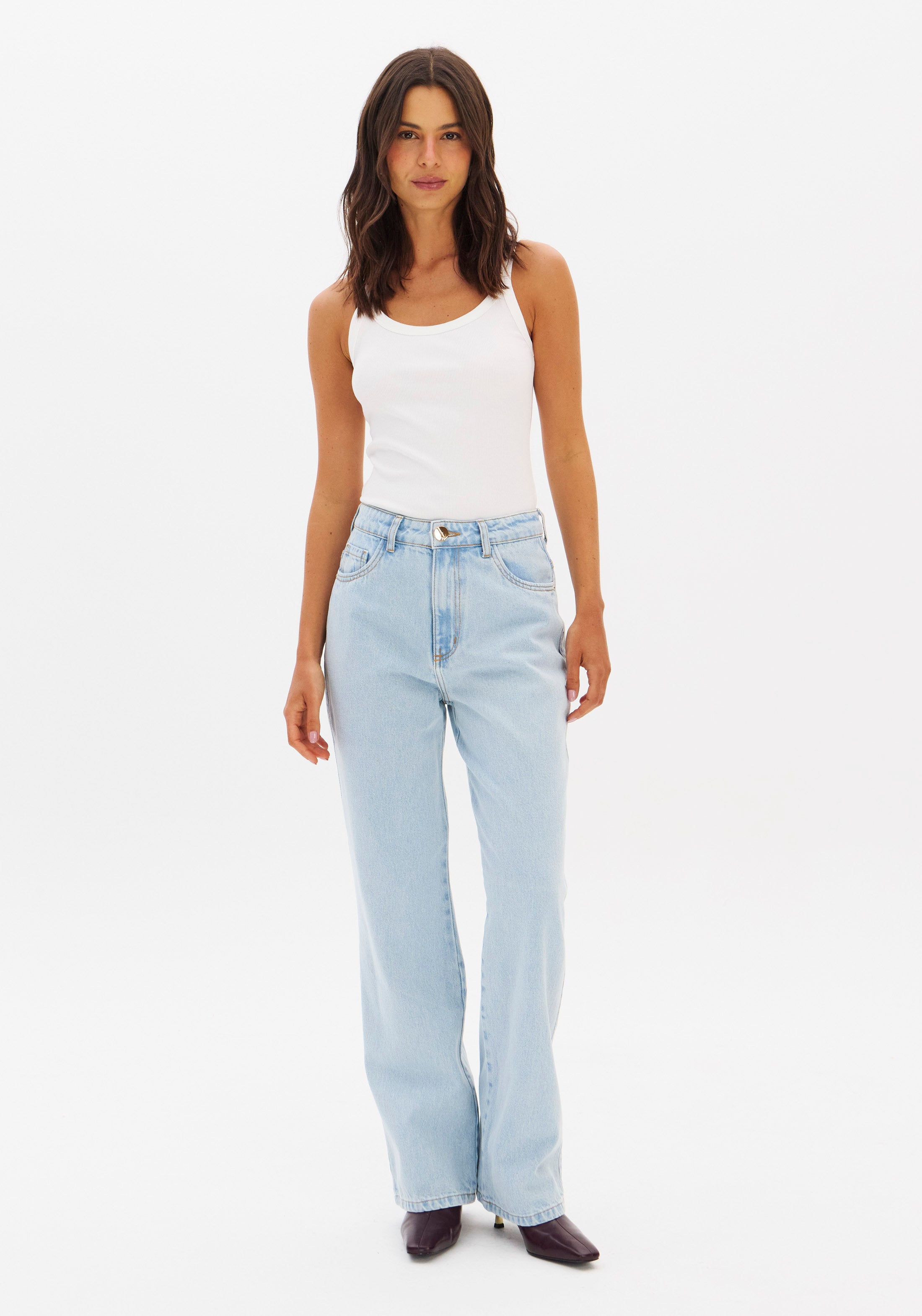 LP Light Wash Straight High Waisted Jeans