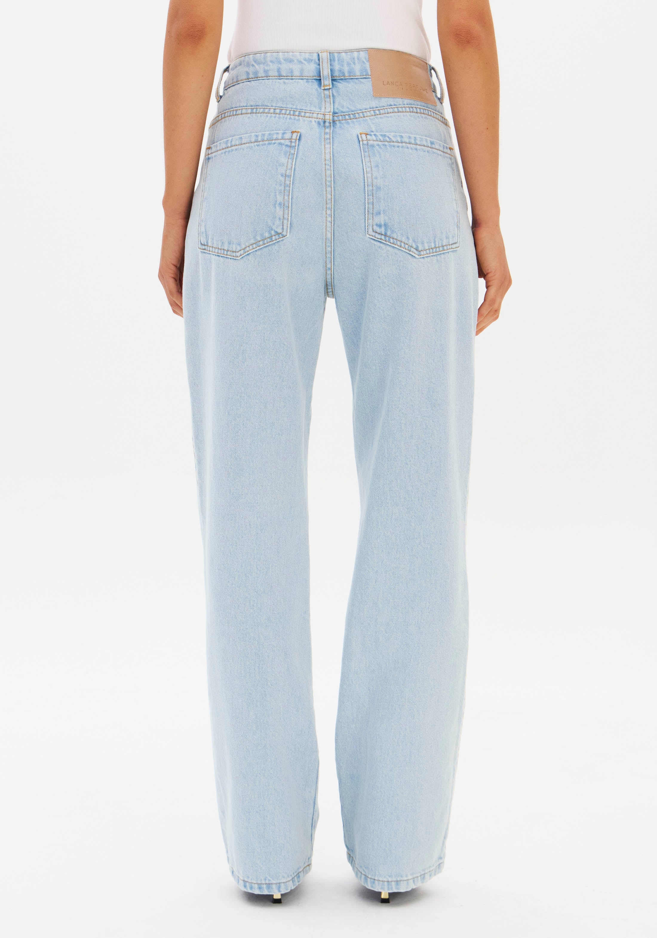 LP Light Wash Straight High Waisted Jeans