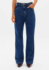 LP Dark Wash Straight High Waisted Jeans