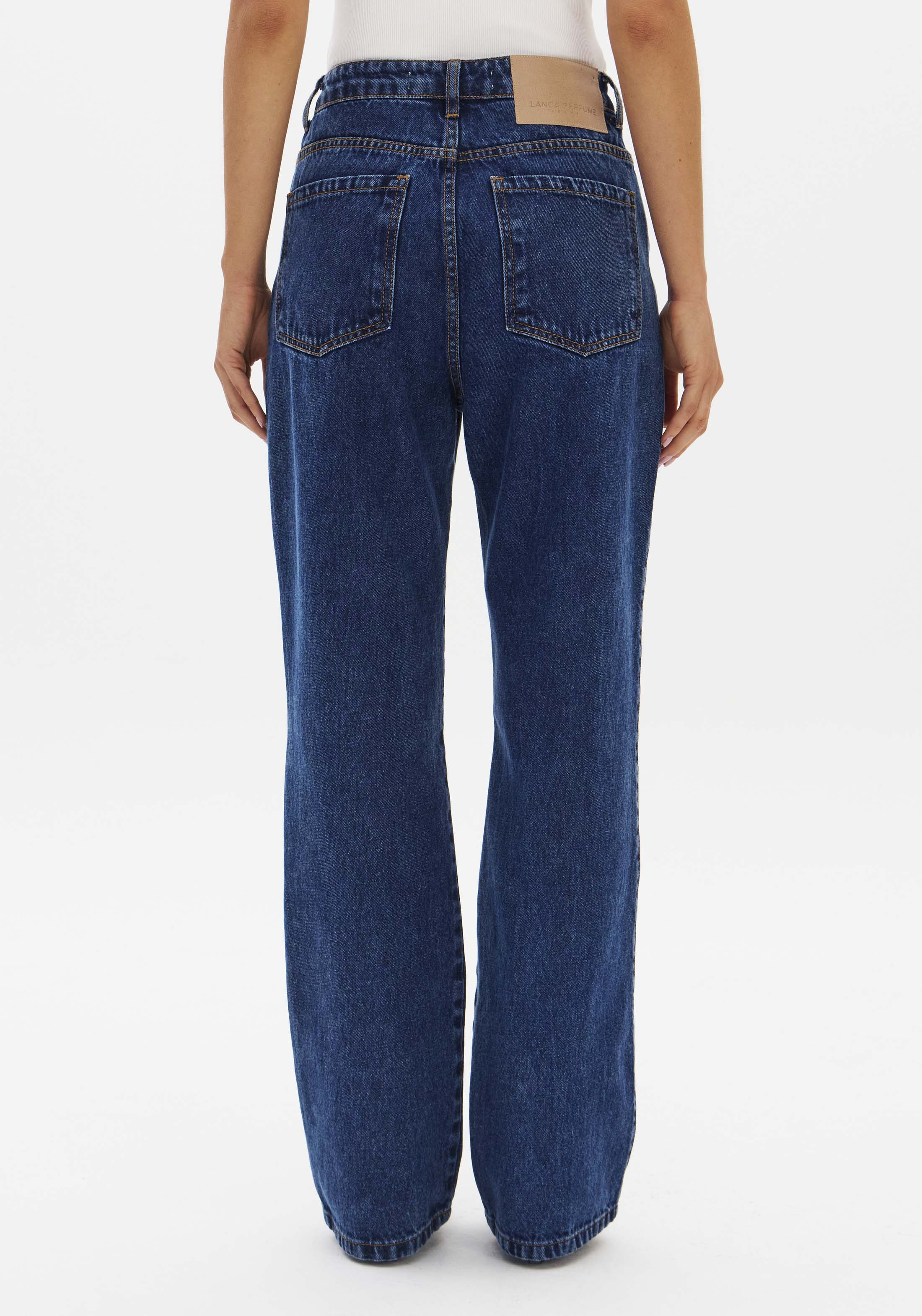 LP Dark Wash Straight High Waisted Jeans
