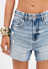 LP High-Waisted Denim Shorts