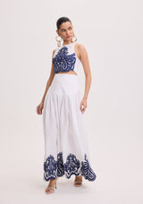 AM Embroidered Midi Skirt