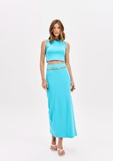 LP Blue Cropped Blouse