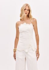 LP White Sleeveless  Blouse