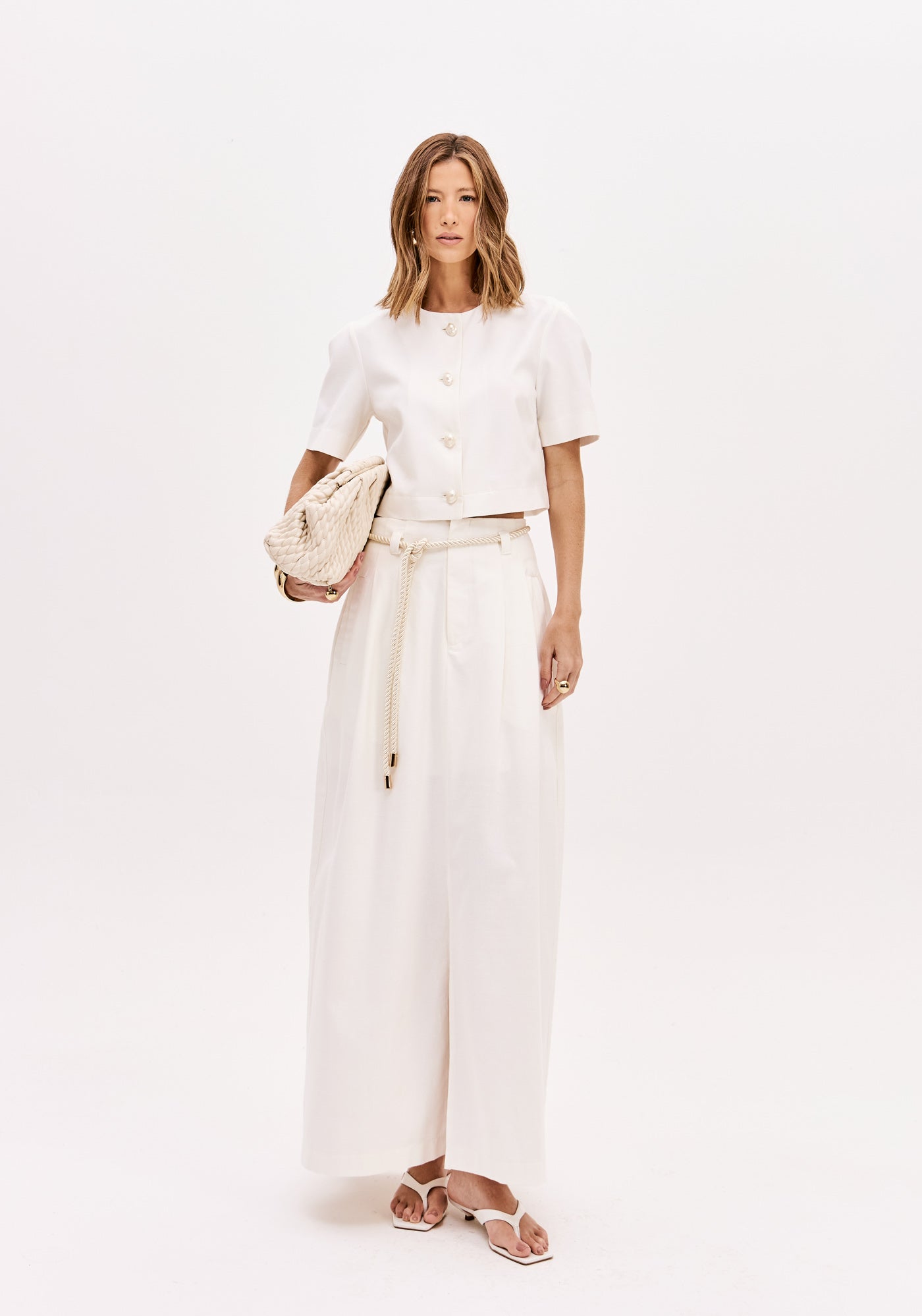 LP White Blouse With Pearls
