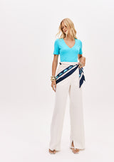 LP Ribbed Short Sleeve Blouse