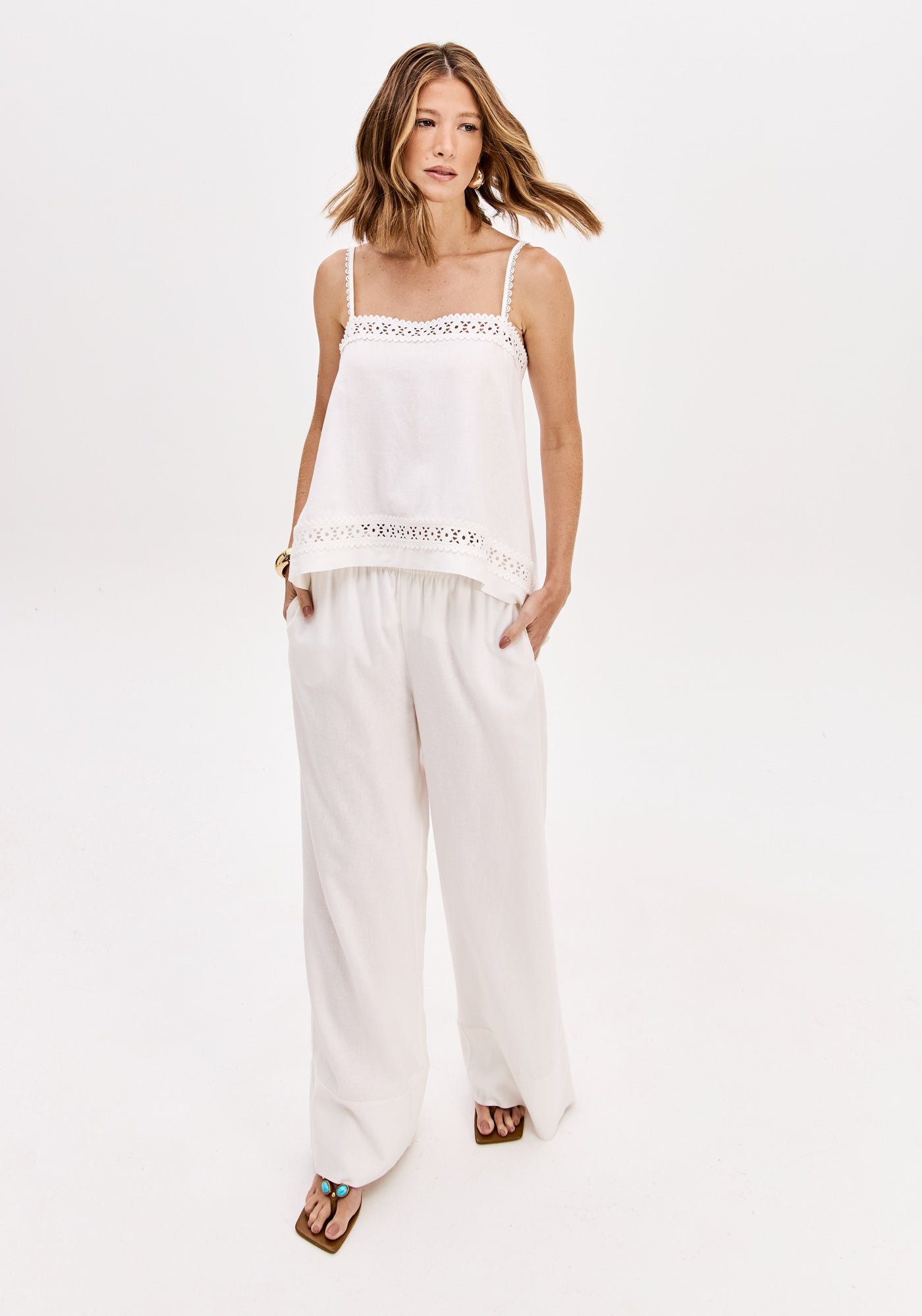 LP White Linen Blouse
