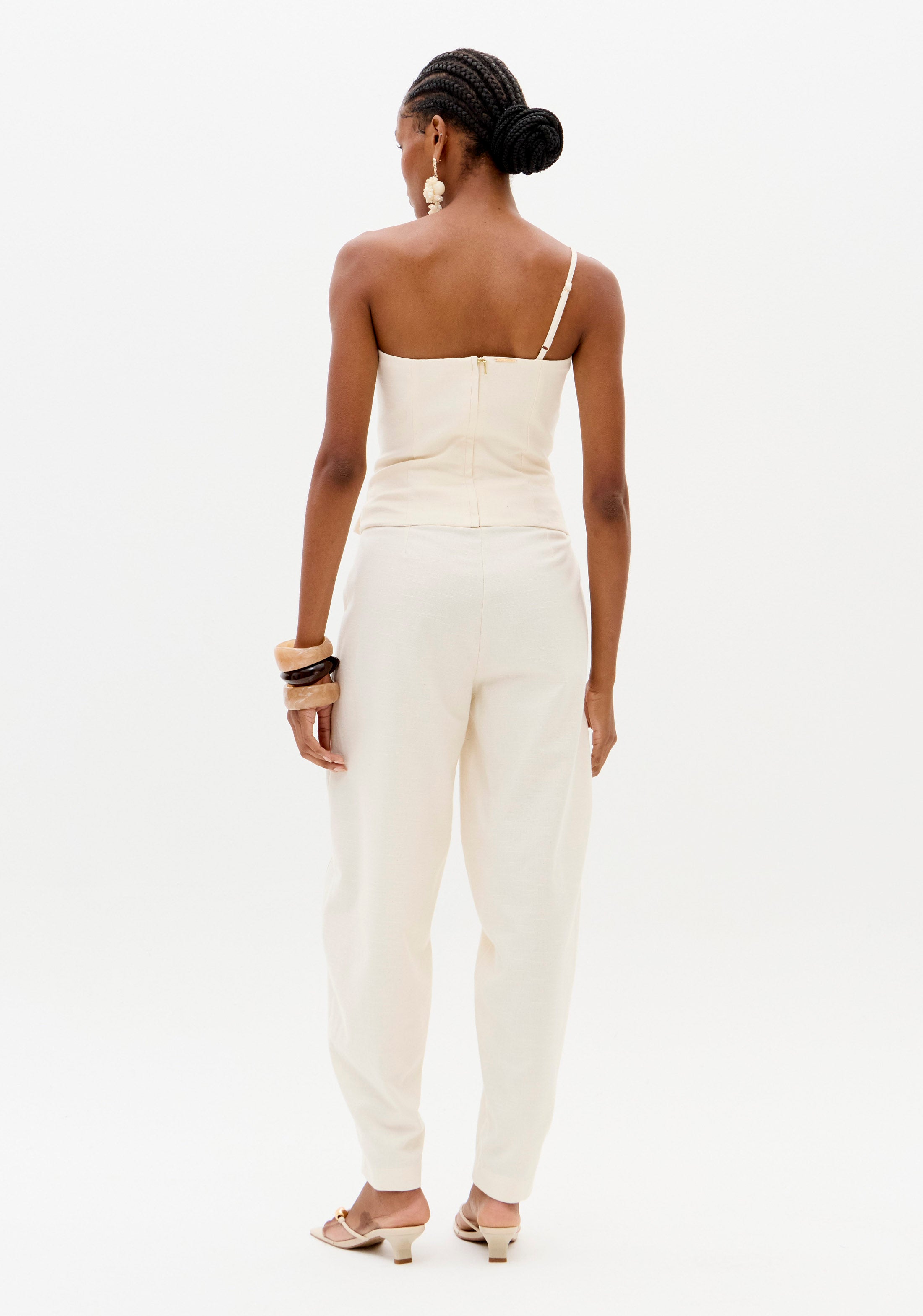 LP Off-White Corset-style Blouse
