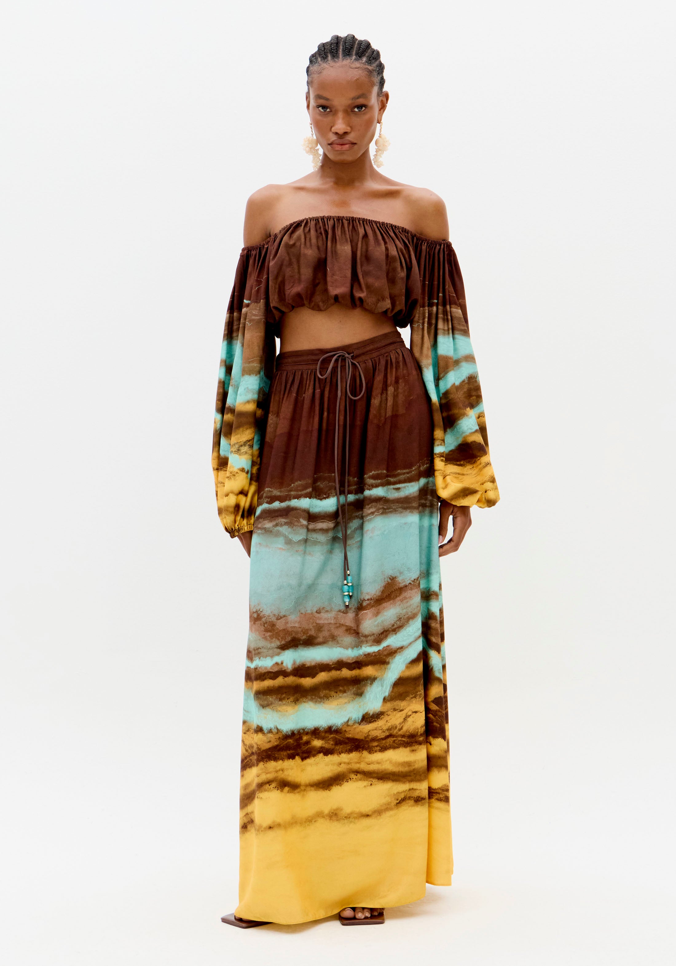 LP Brown Strapless  Blouse