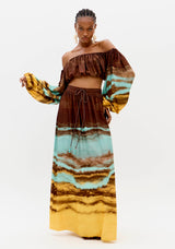 LP Brown Strapless  Blouse