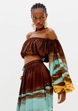 LP Brown Strapless  Blouse