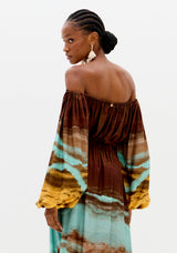 LP Brown Strapless  Blouse