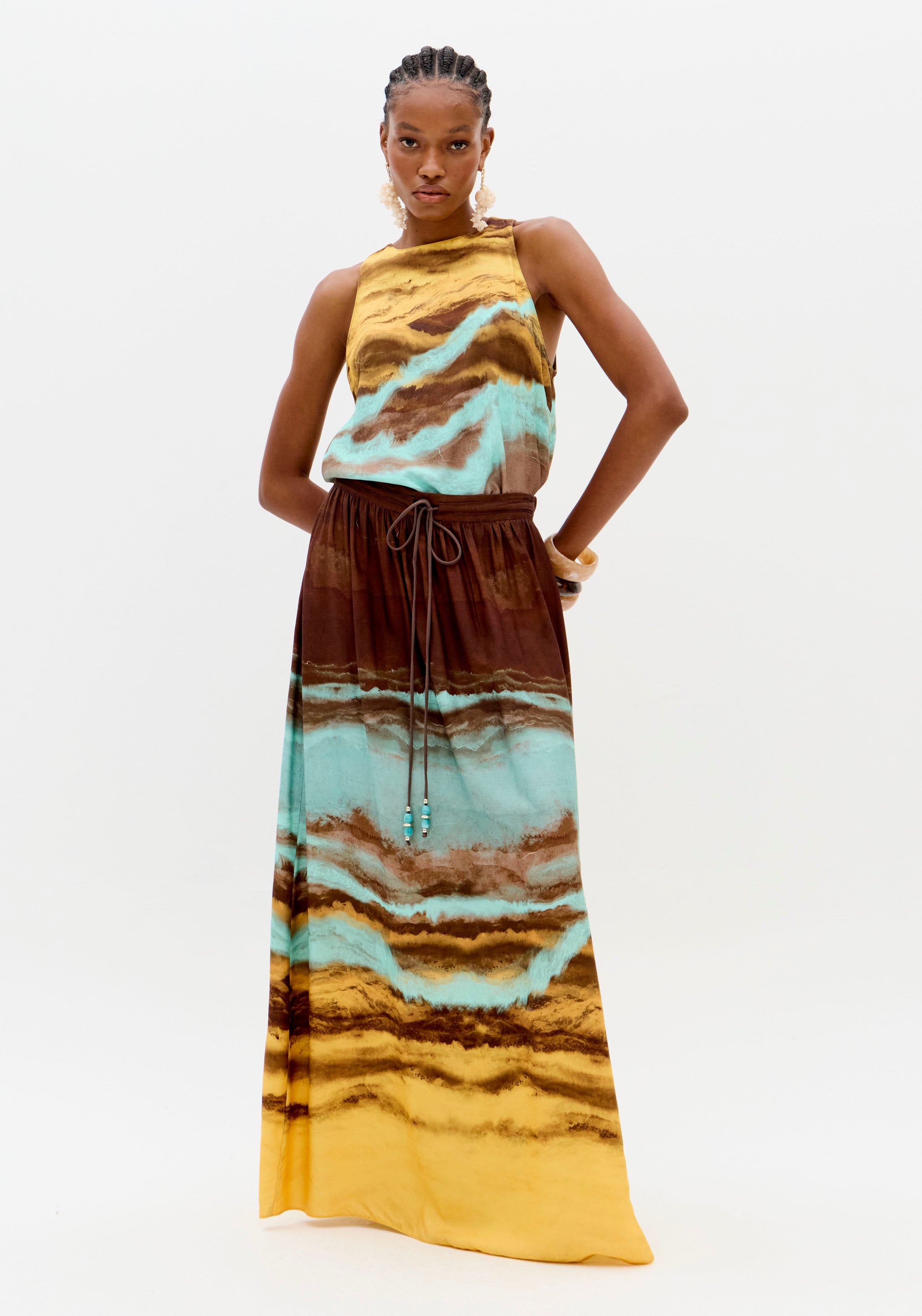 LP Printed Sleeveless Blouse