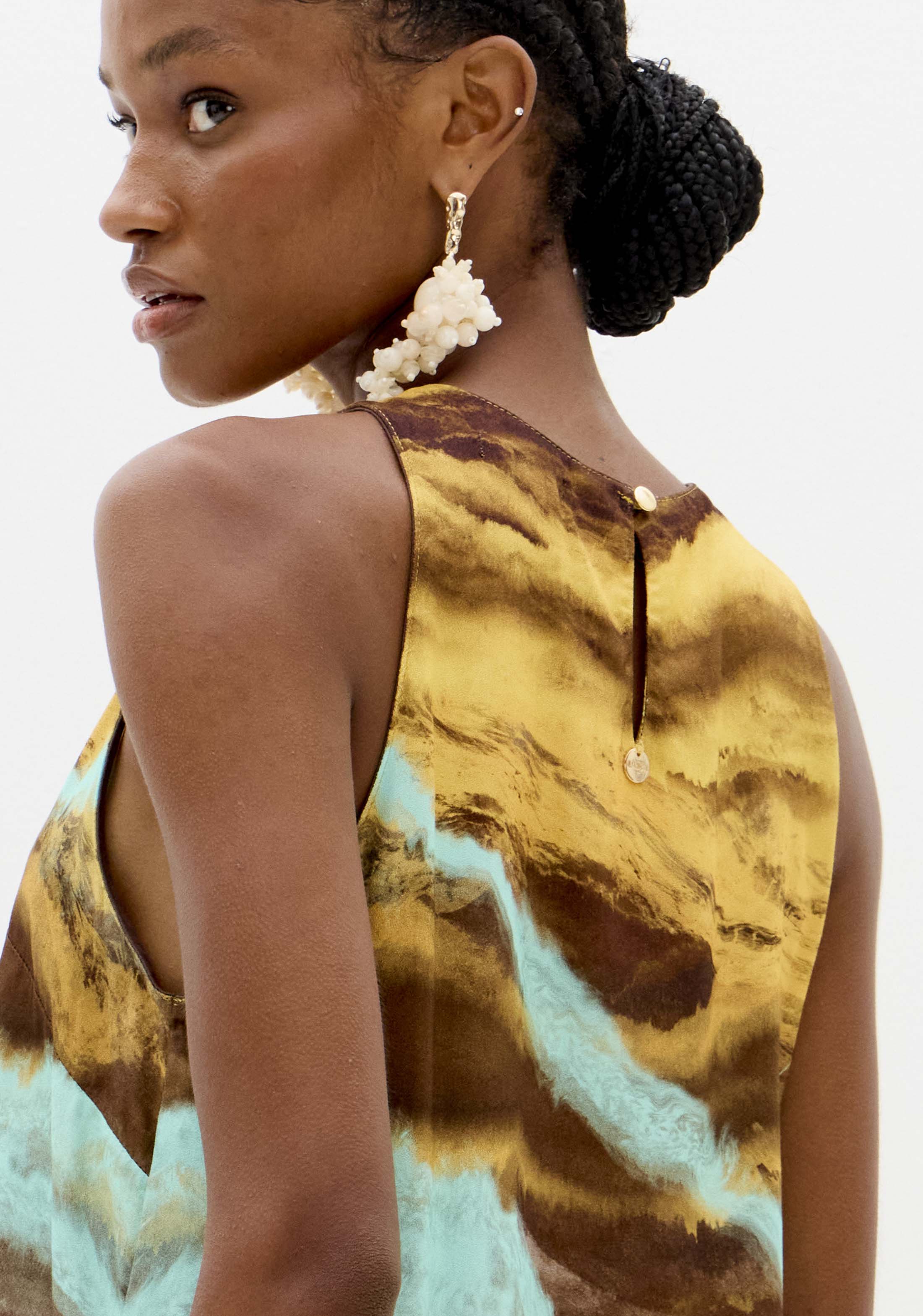 LP Printed Sleeveless Blouse