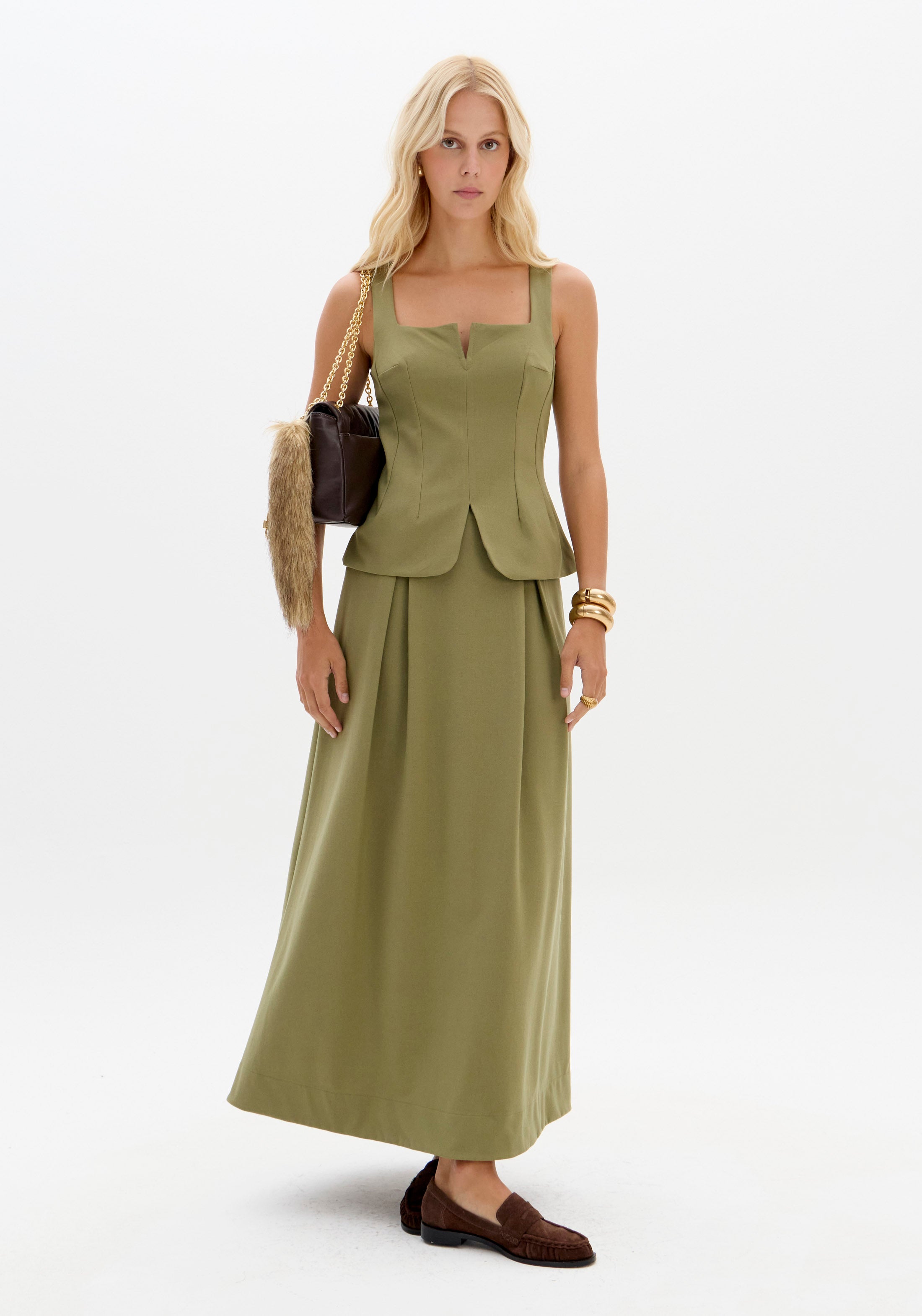 LP Green Skirt Set