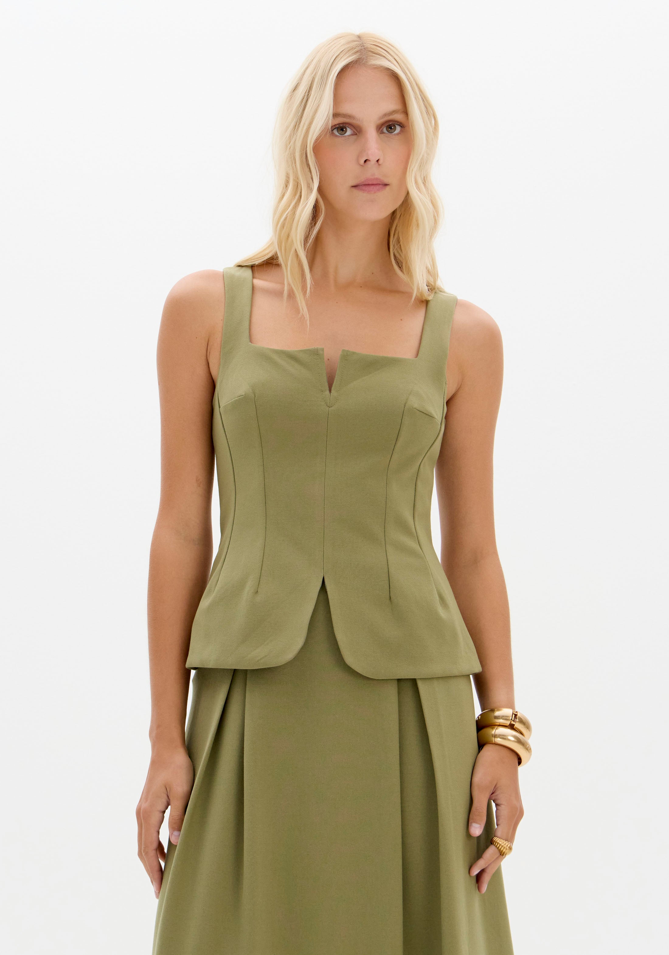 LP Green Skirt Set