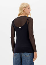 LP Black Blouse with Silver Studs