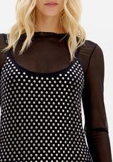 LP Black Blouse with Silver Studs