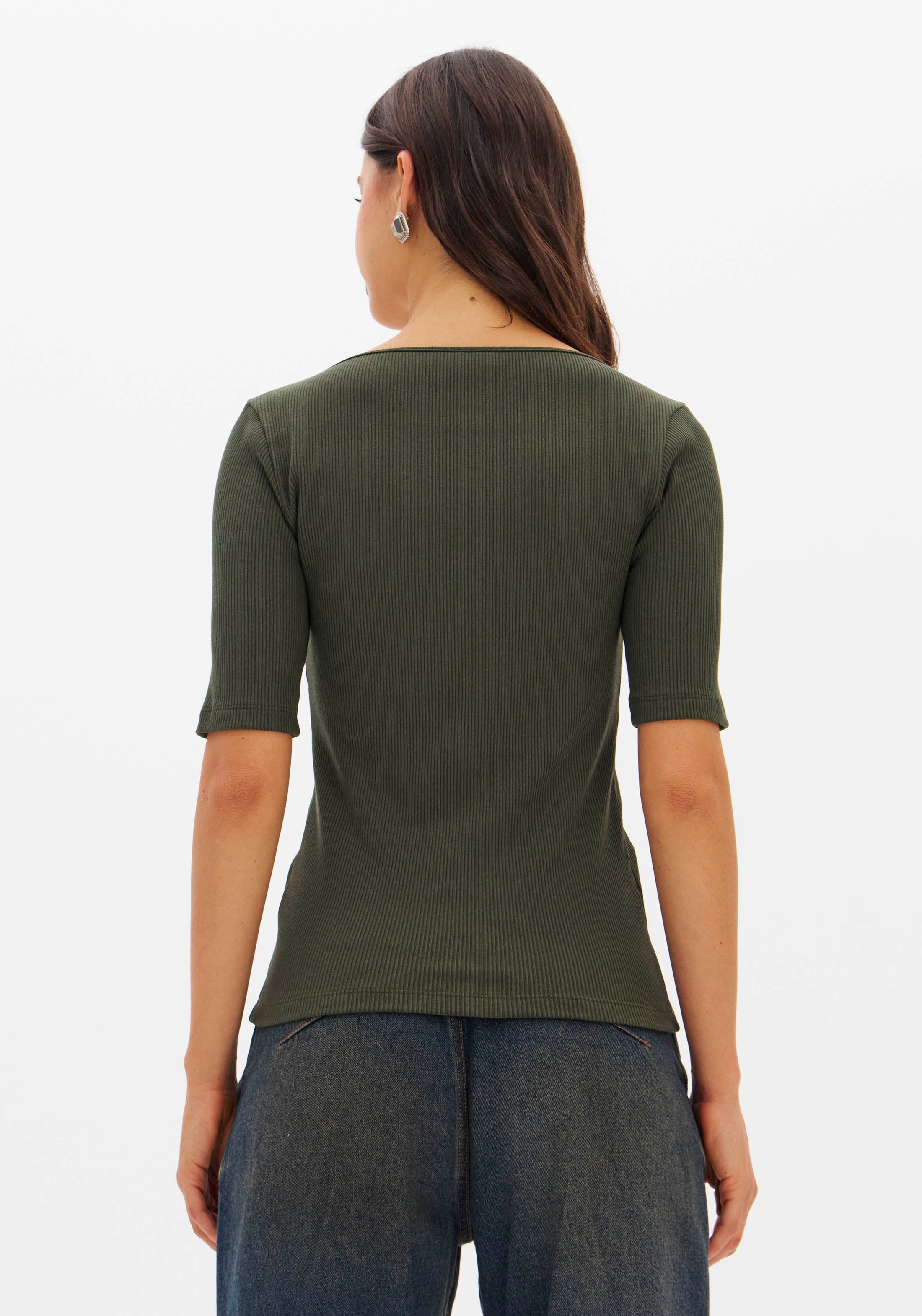 LP  Ribbed Blouse With Short Sleeve