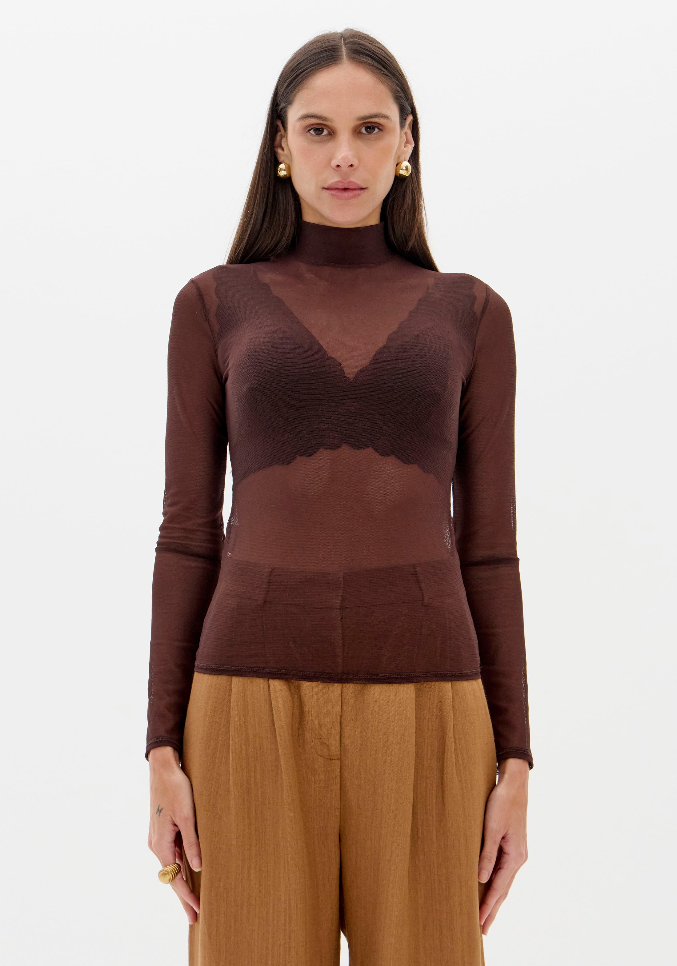 LP Black Tulle Blouse